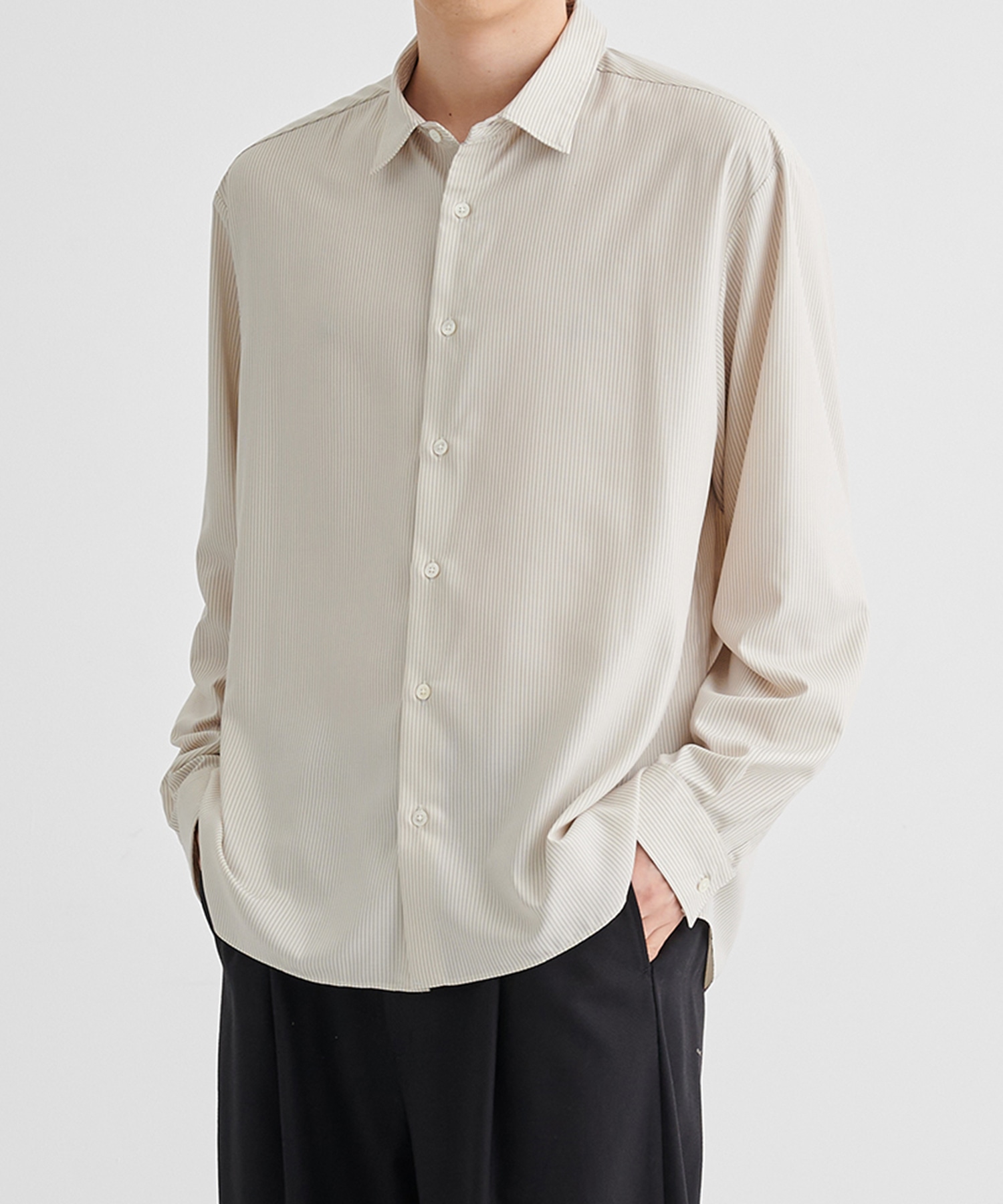 【WEB限定 先行予約】DRY RAYON ストライプリラックスシャツ