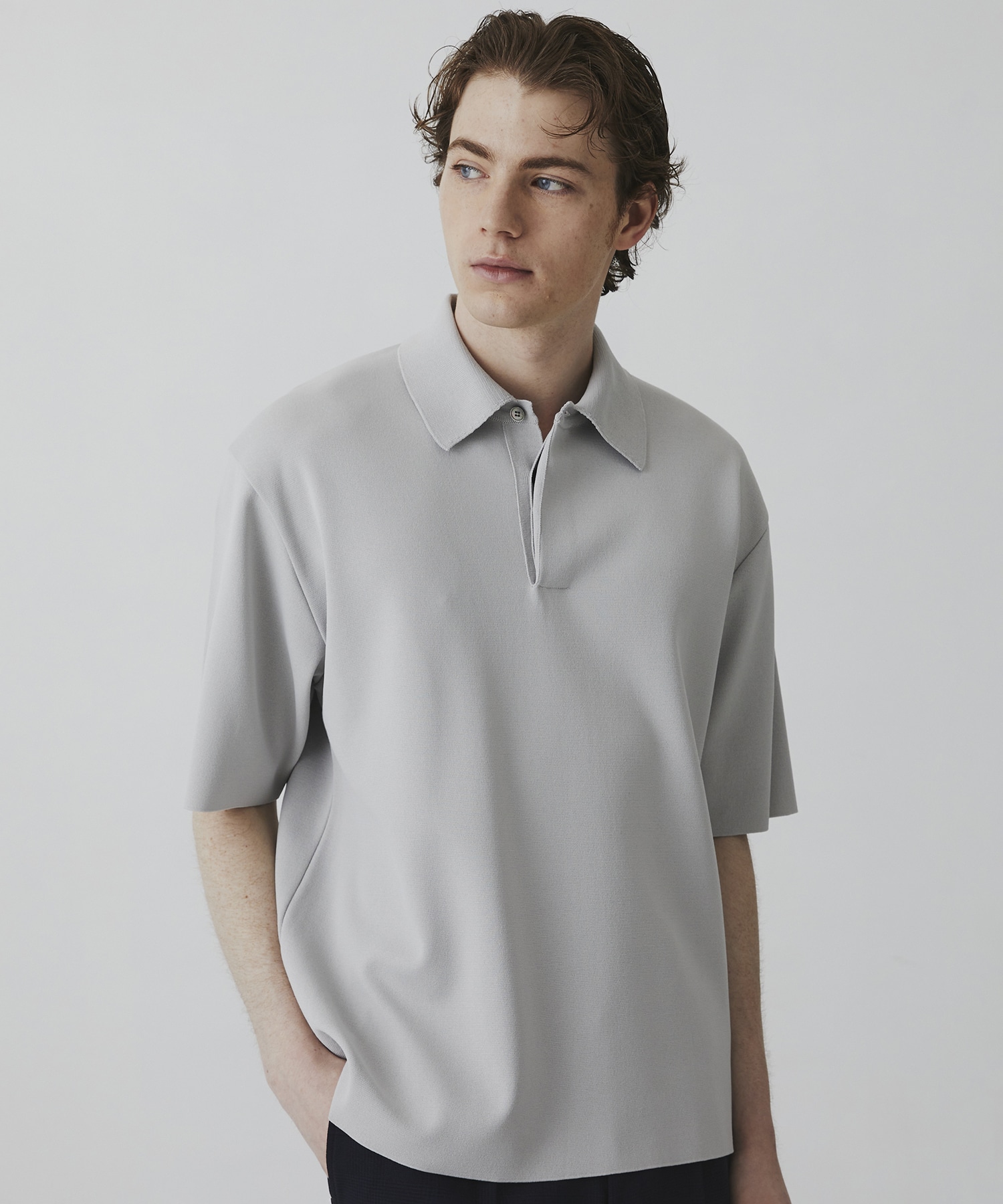 18G サーブルストレッチポロニットTEE