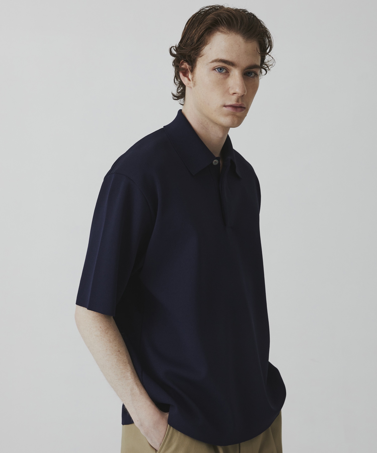 18G サーブルストレッチポロニットTEE