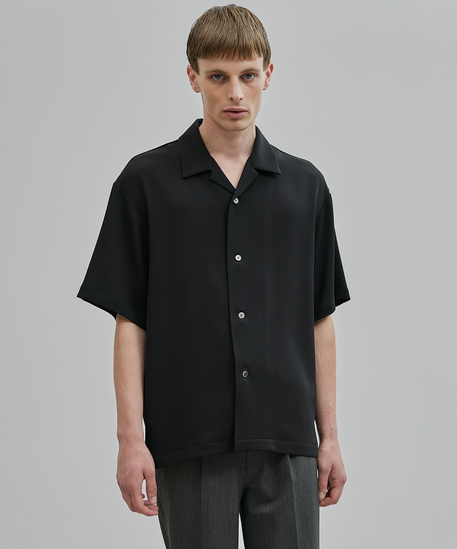 COLD DRY PLEATS オープンカラーシャツ