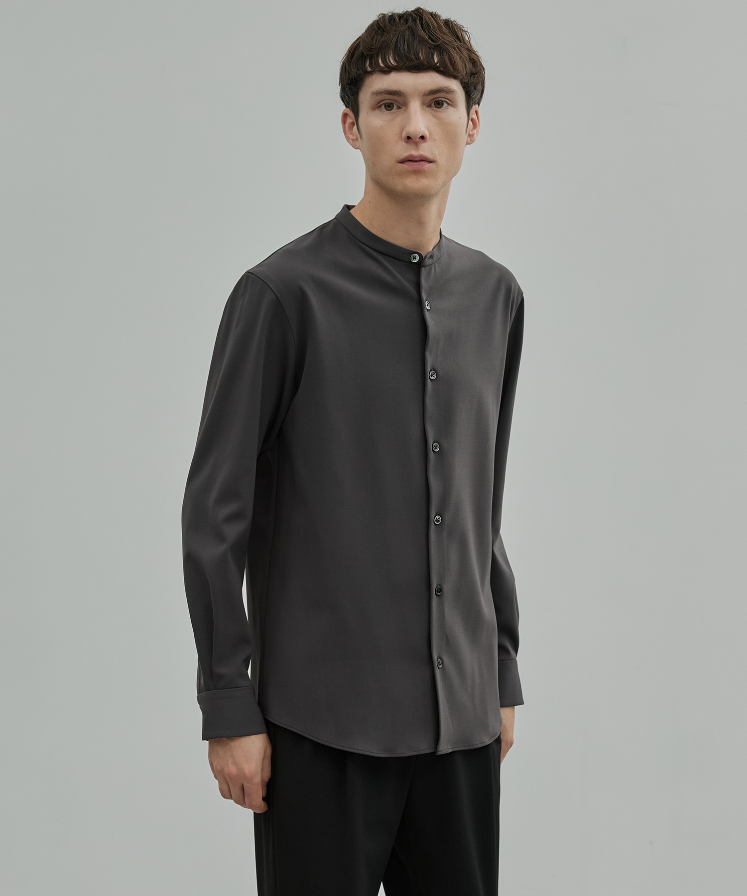 〈新発売〉Dry Twist バンドカラーシャツ