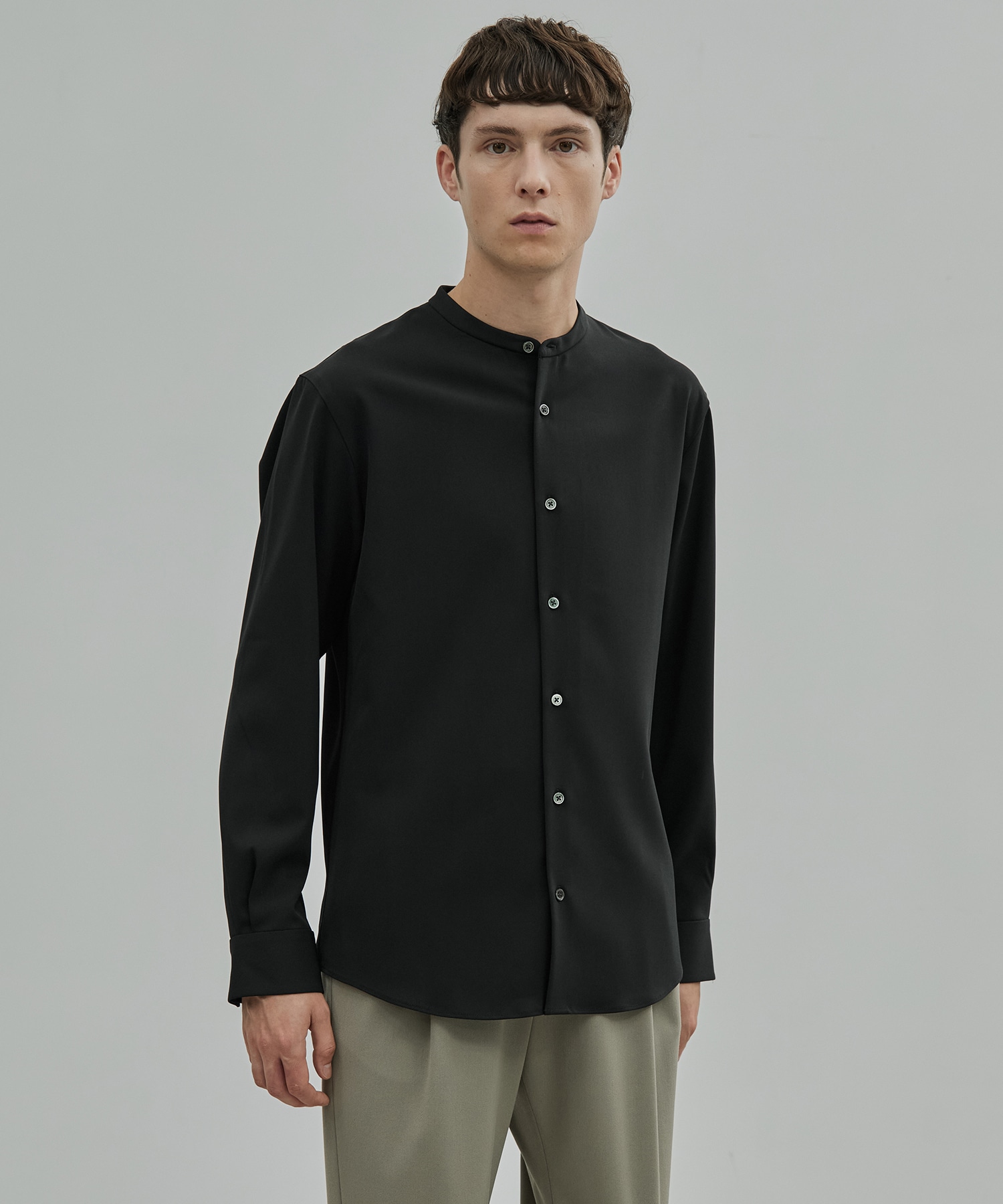 〈新発売〉Dry Twist バンドカラーシャツ