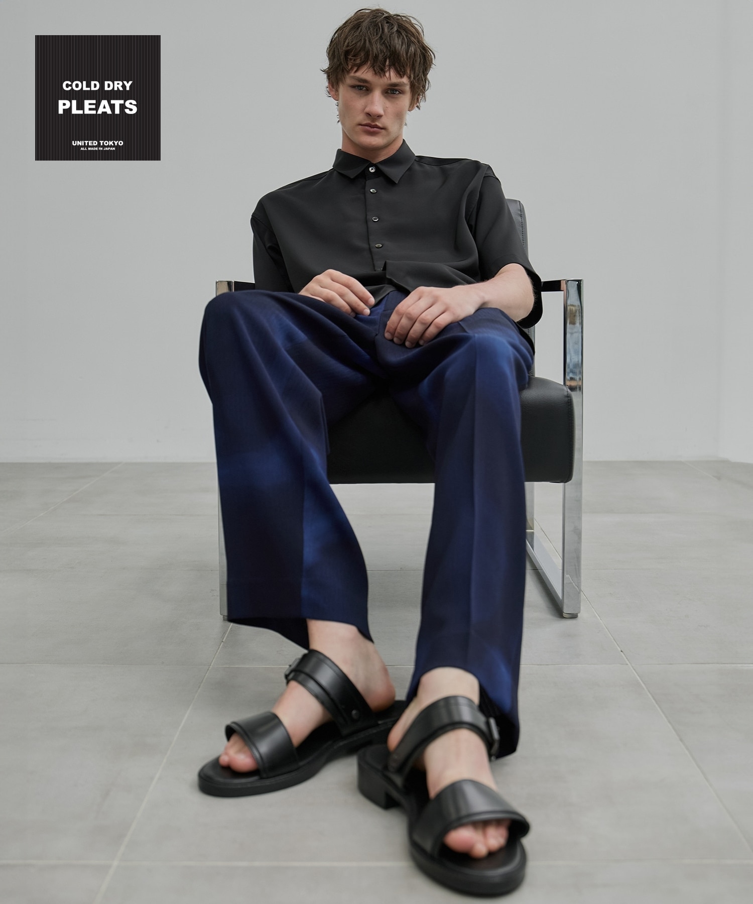 COLD DRY GRADATION PLEATS 2タックイージーパンツ