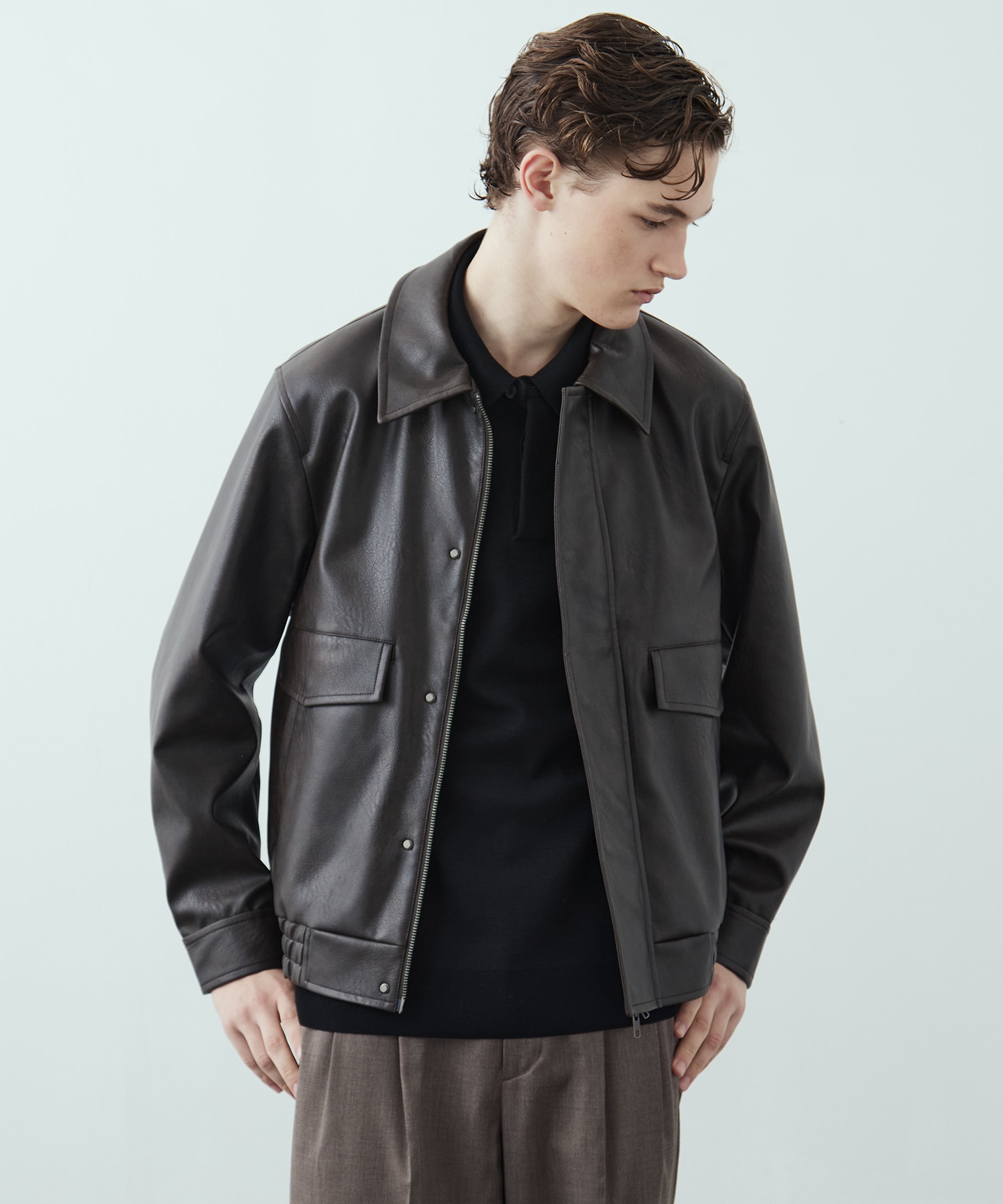 VINTAGE LEATHER ブルゾン