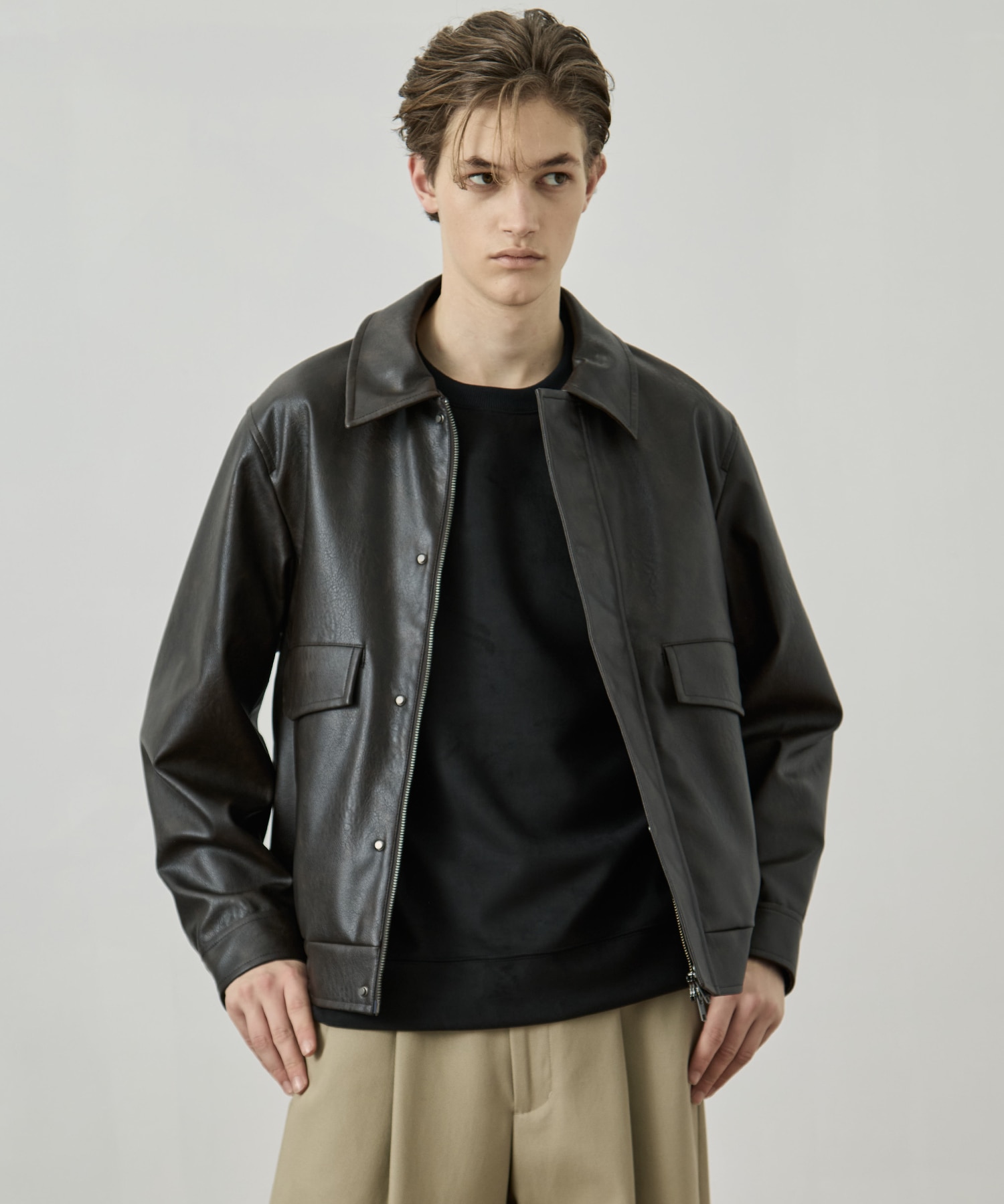 VINTAGE LEATHER ブルゾン