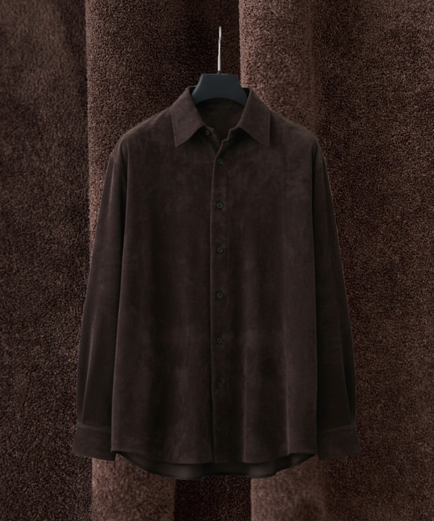 〈残りわずか｜再入荷なし〉FEATHER SUEDE ロングスリーブシャツ