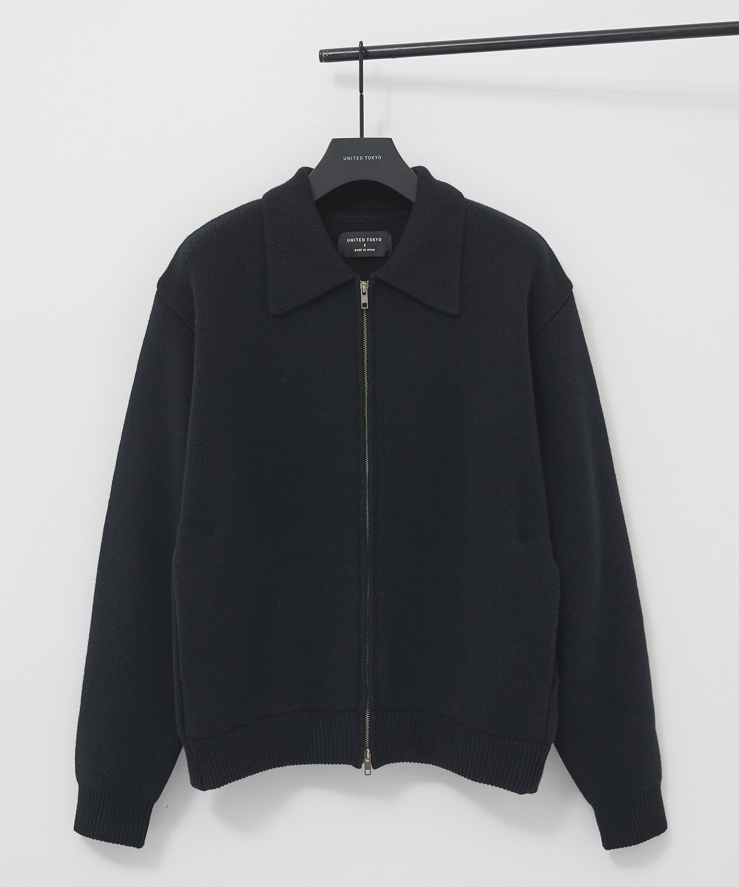 CASHMERE ニットジップブルゾン