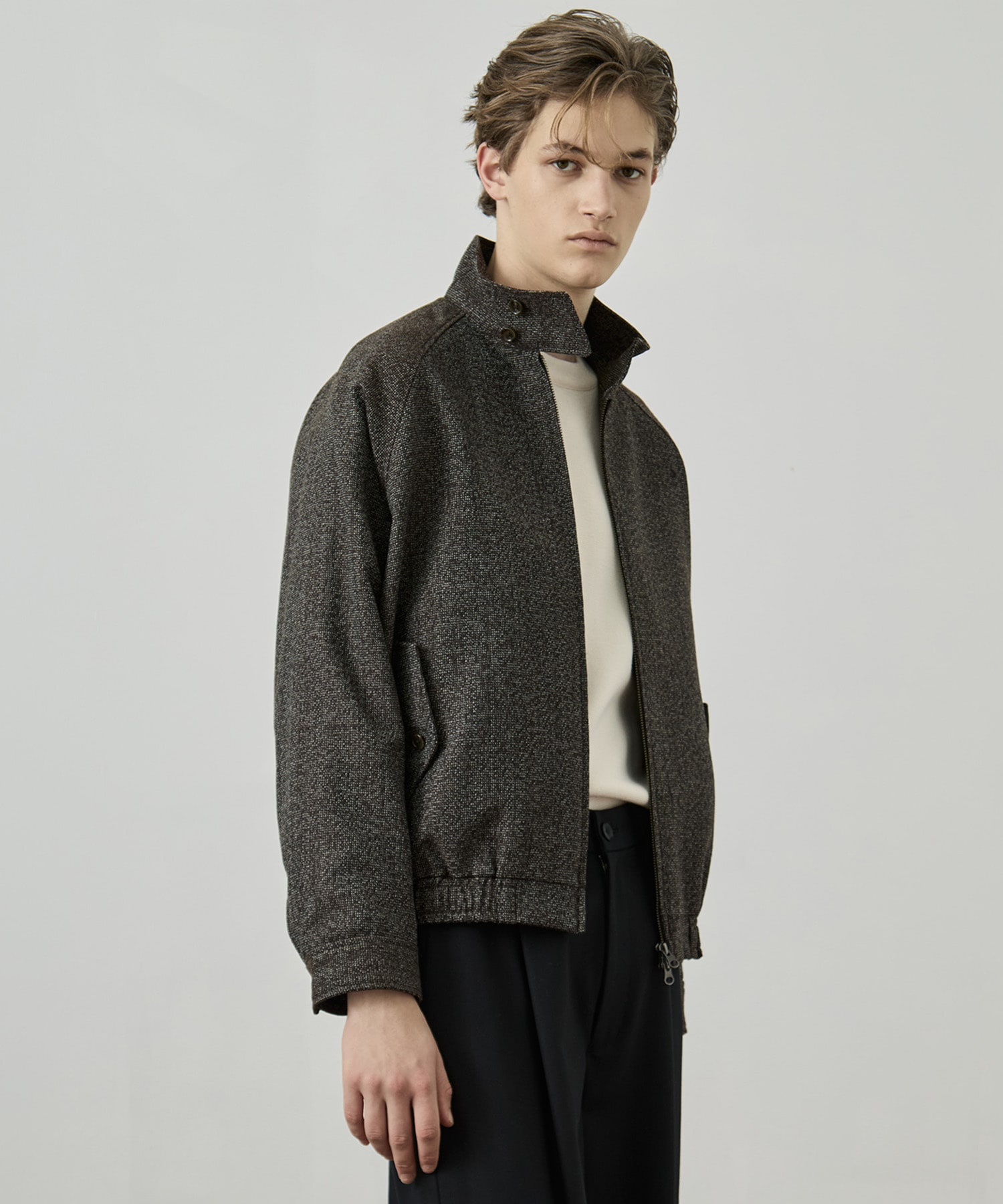 シェットランドウール ハリントンジャケット