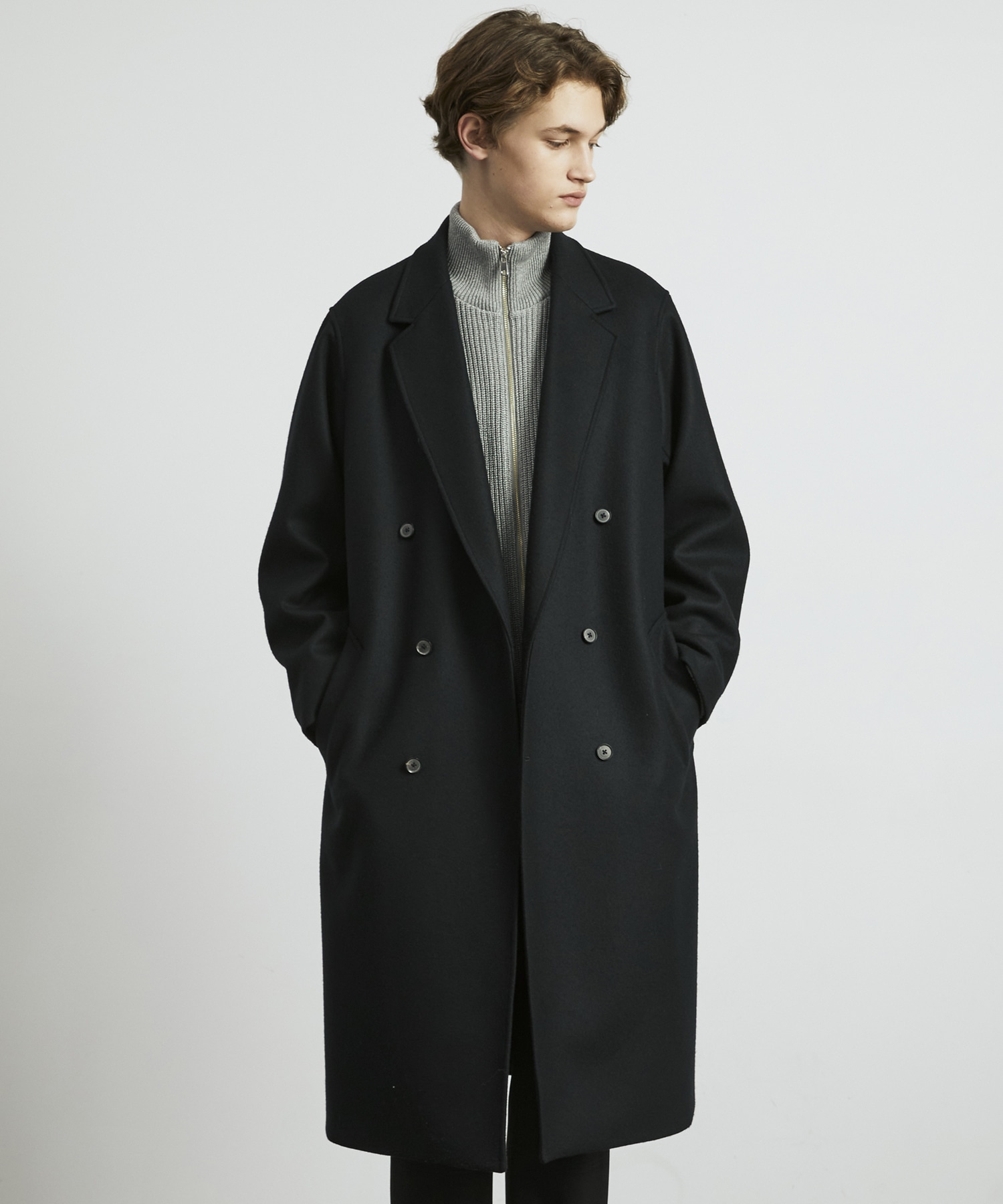 〈残りわずか｜再入荷なし〉超撥水 SUPER 140's ダブルチェスターコート