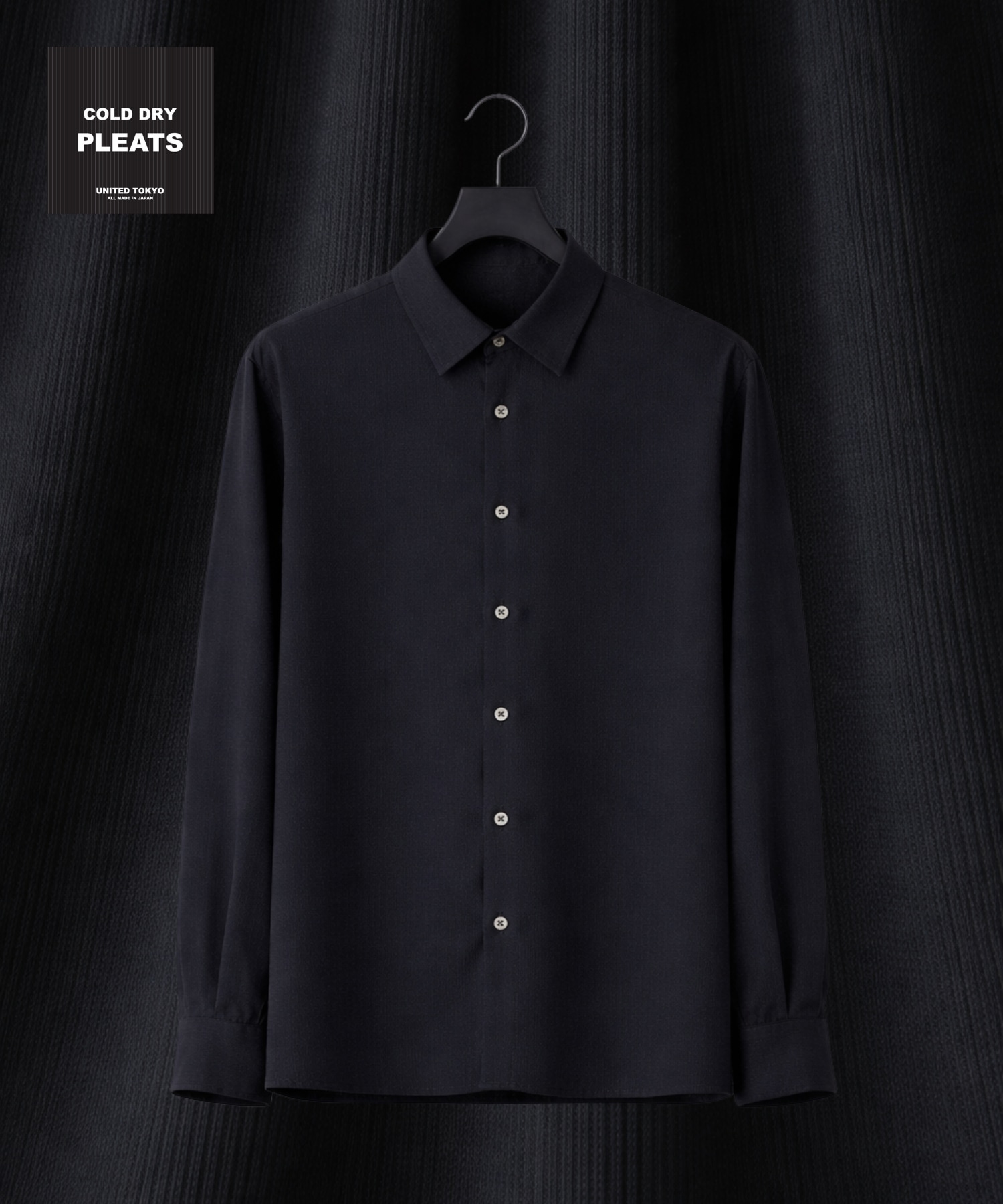 COLD DRY PLEATS レギュラーカラーシャツ