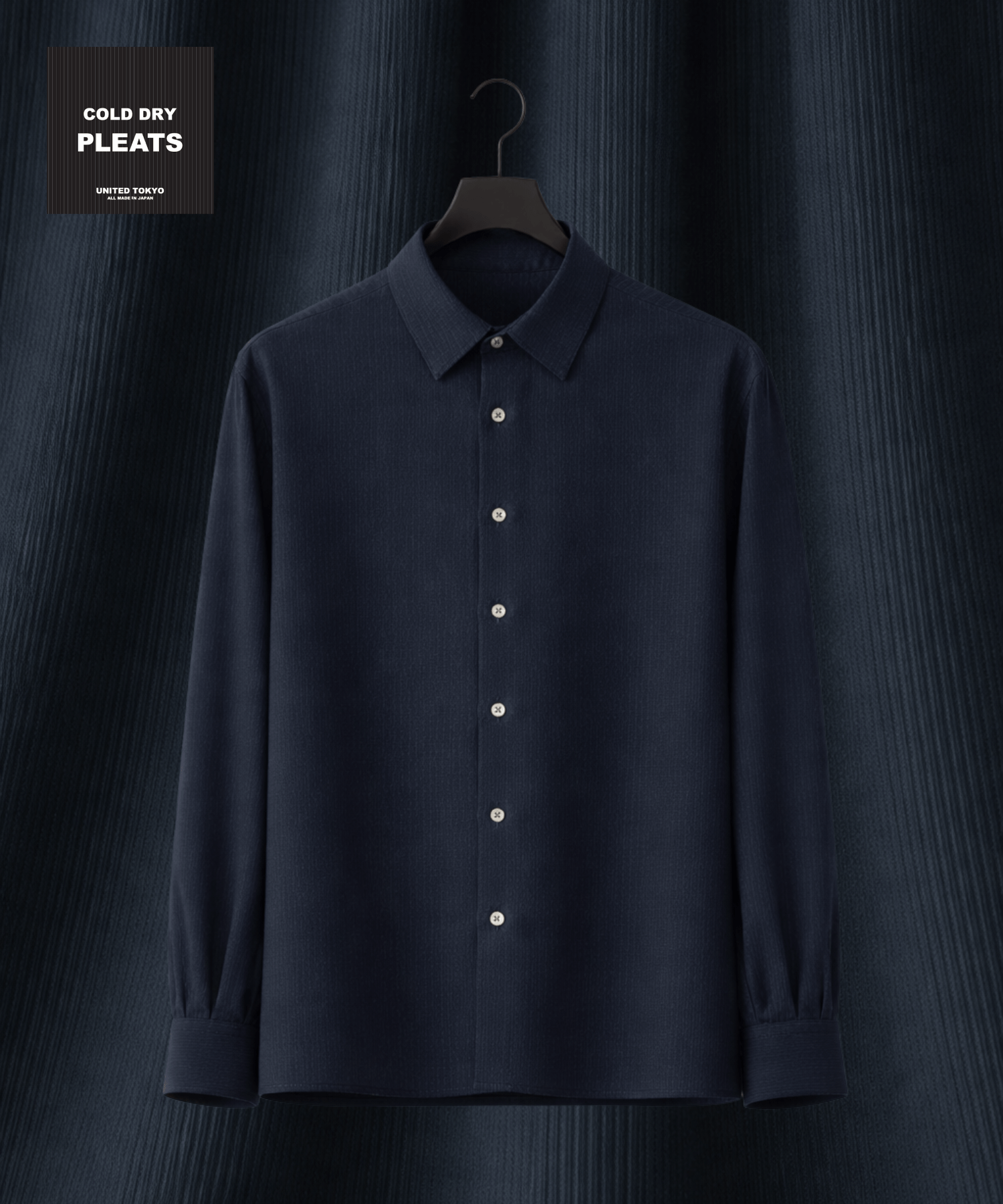 COLD DRY PLEATS レギュラーカラーシャツ