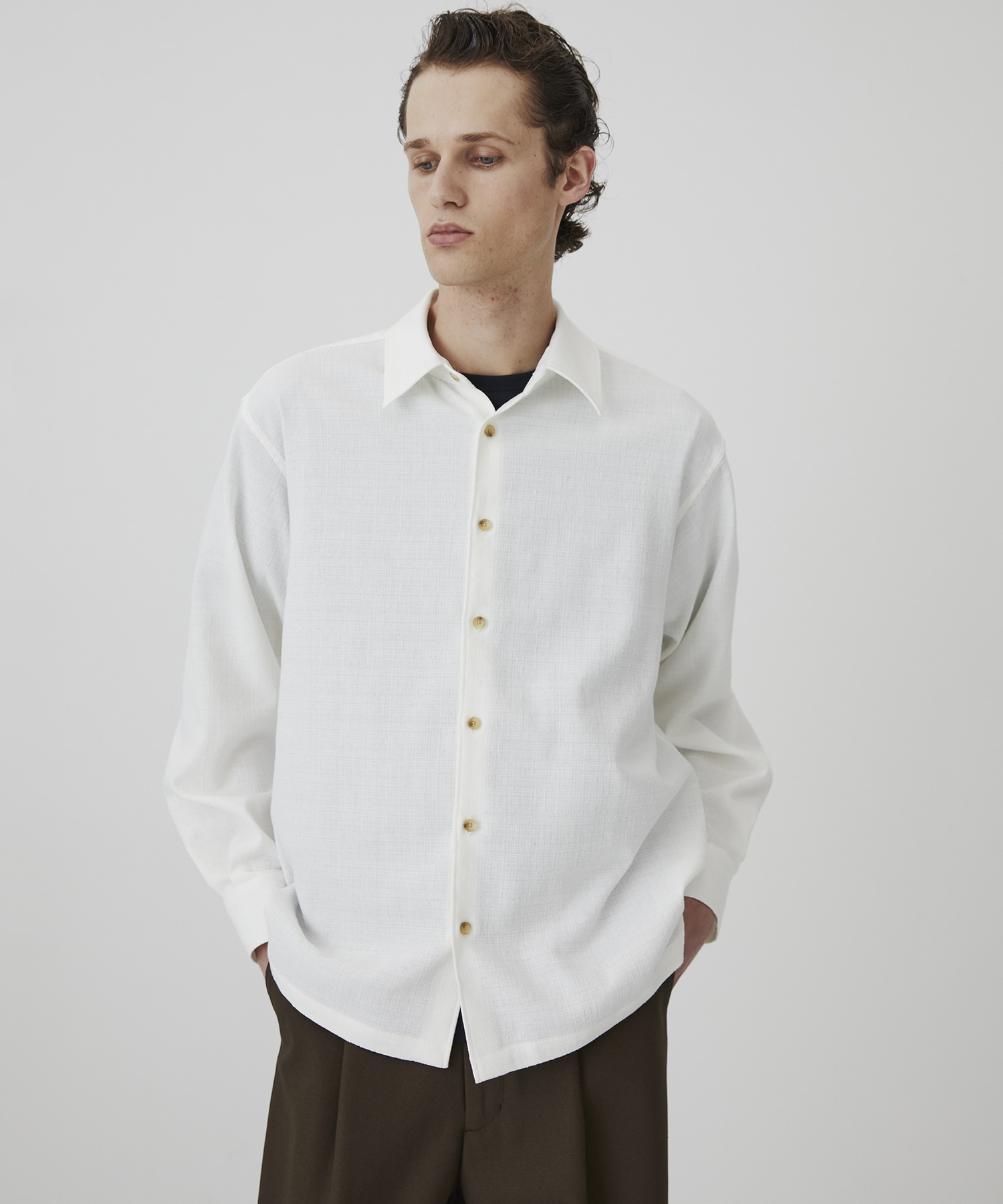 ライトツイード ロングスリーブシャツ