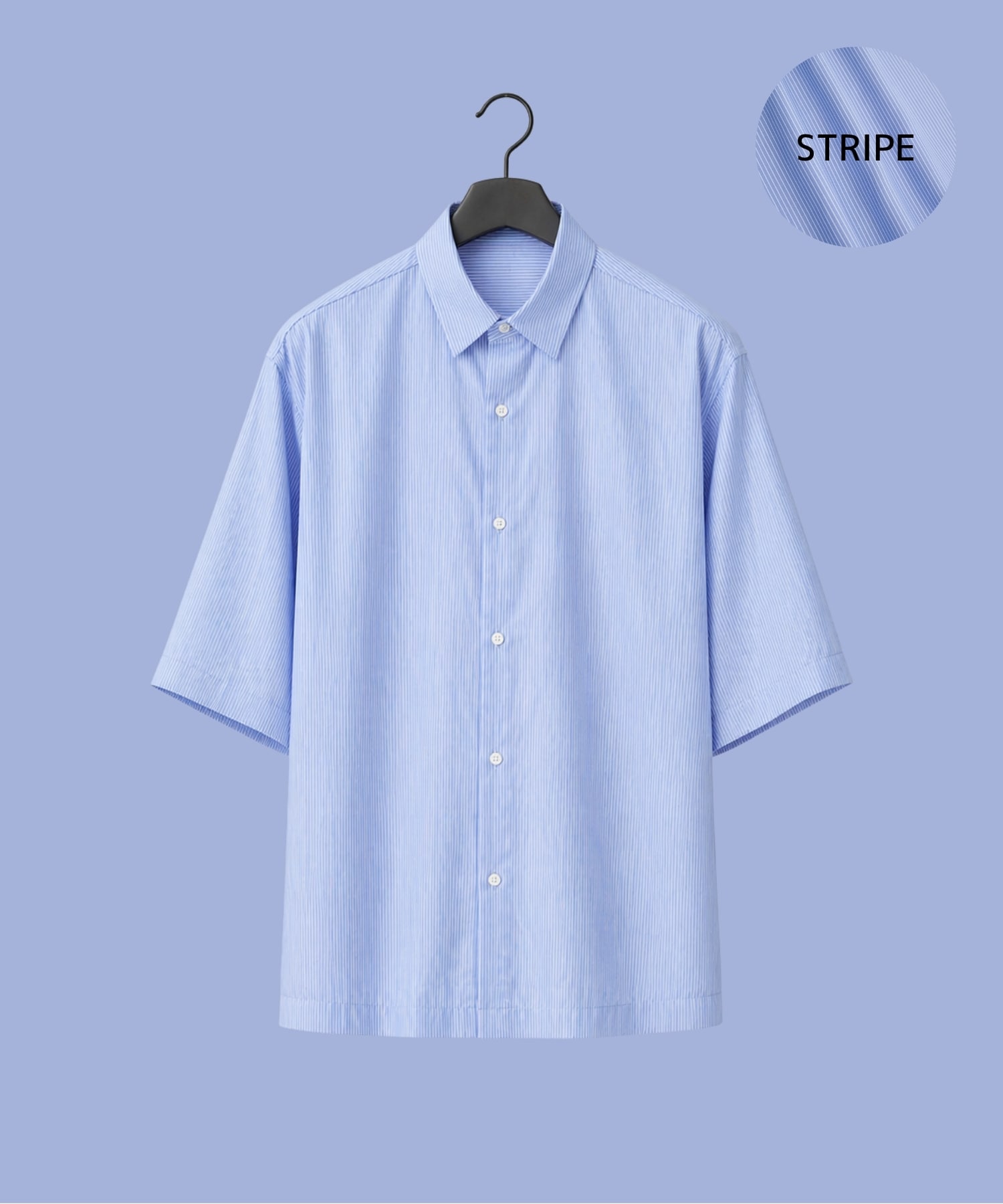 〈WEB限定｜先行予約〉DRY RAYON ストライプショートスリーブシャツ