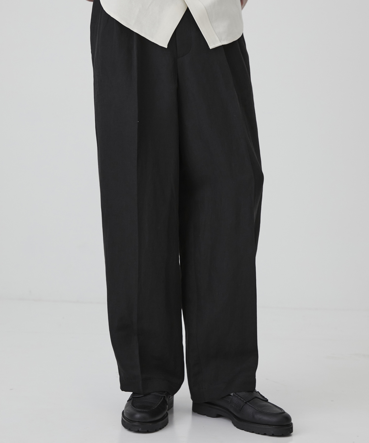 VINTAGE SILK LINEN 3タックスラックス