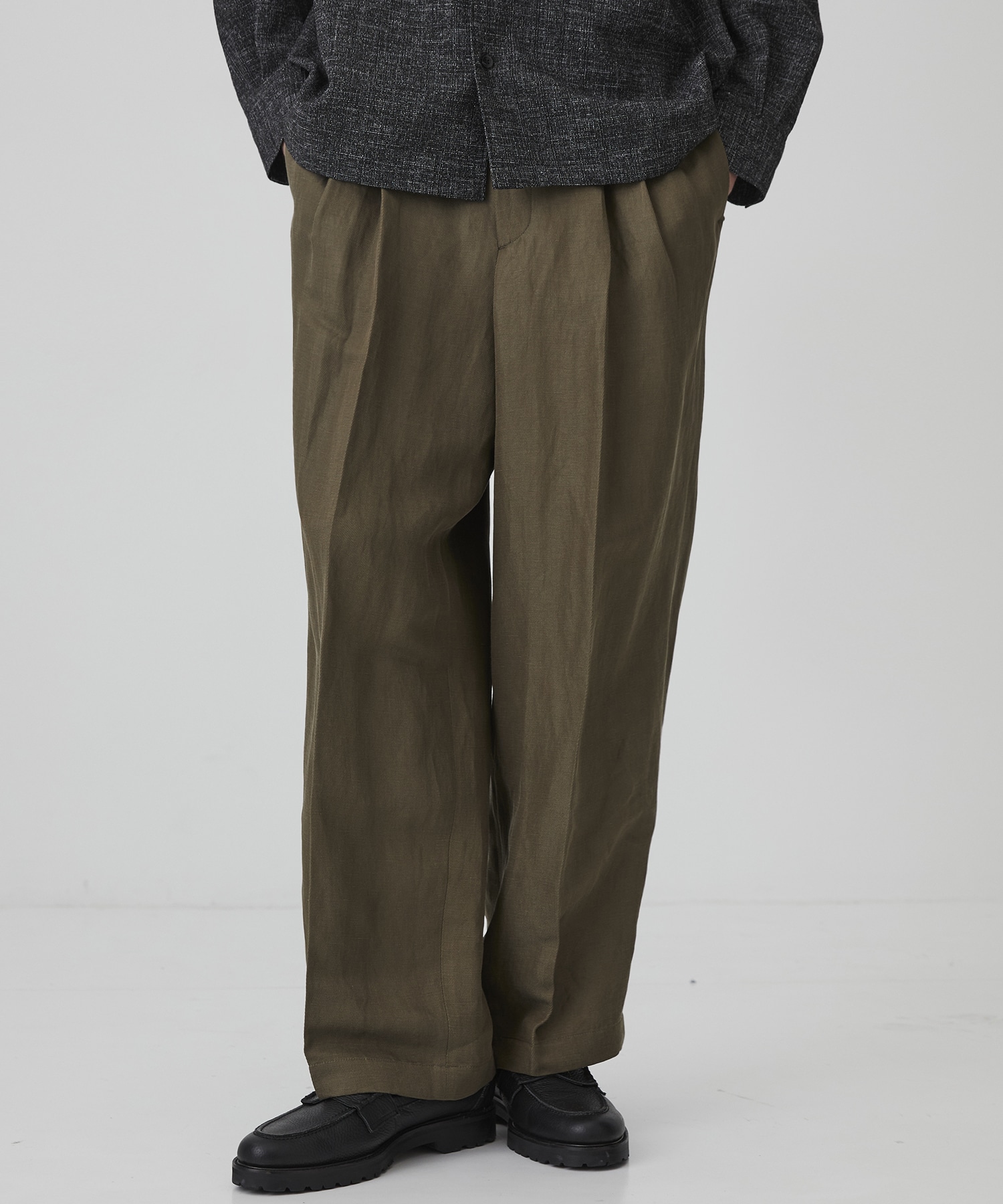 VINTAGE SILK LINEN 3タックスラックス