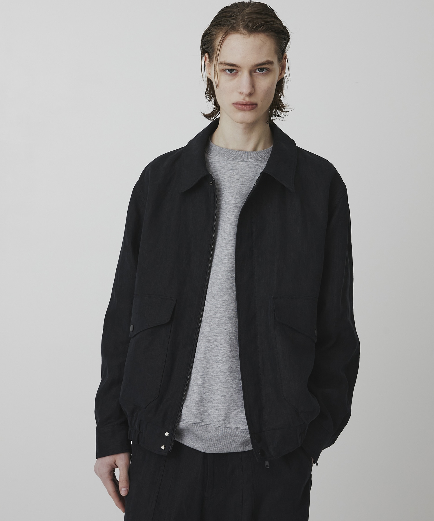 〈2026SS｜残りわずか｜再入荷なし〉HEMP SUEDE フライトジップブルゾン