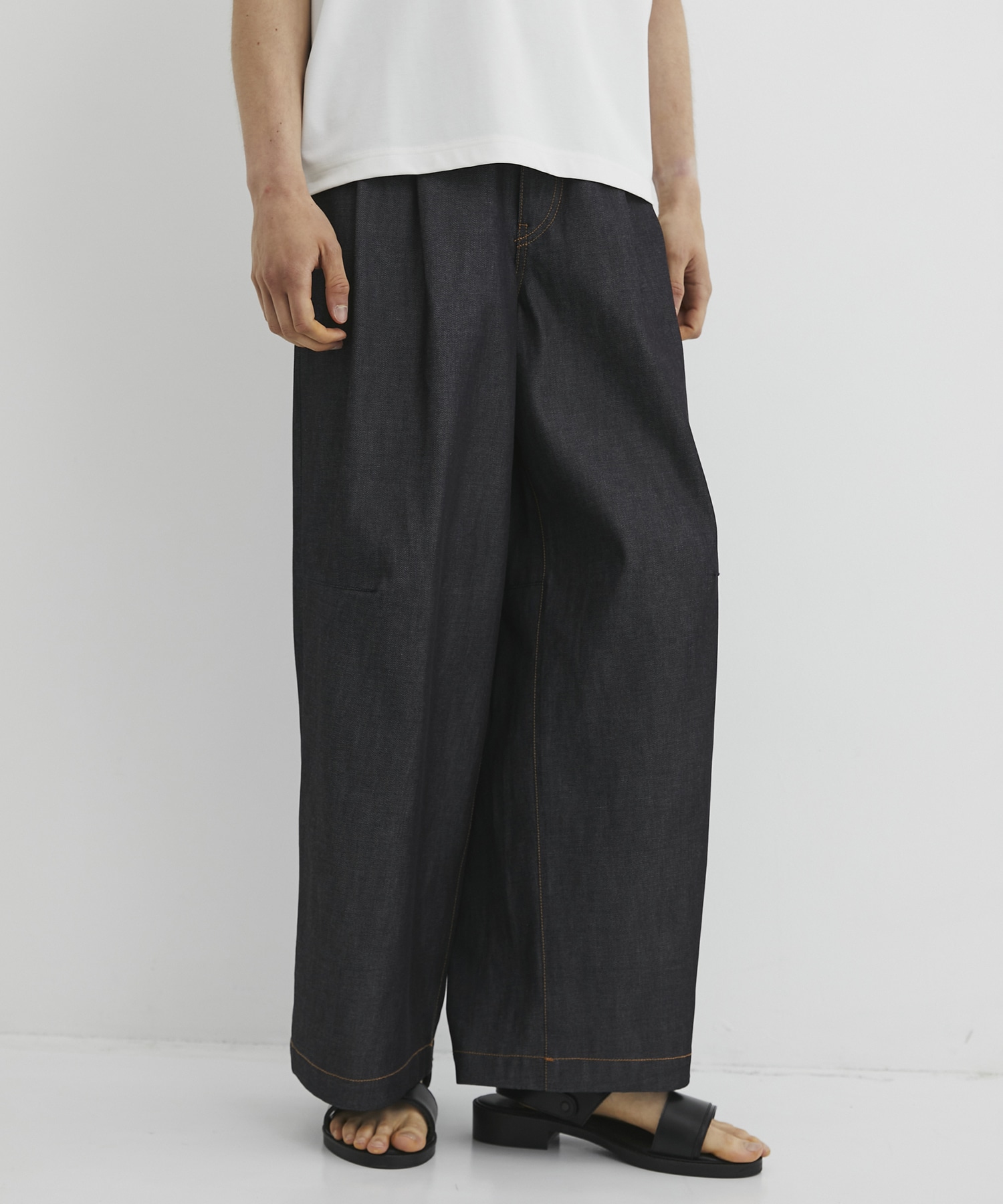 SUPIMA DENIM バギーパンツ