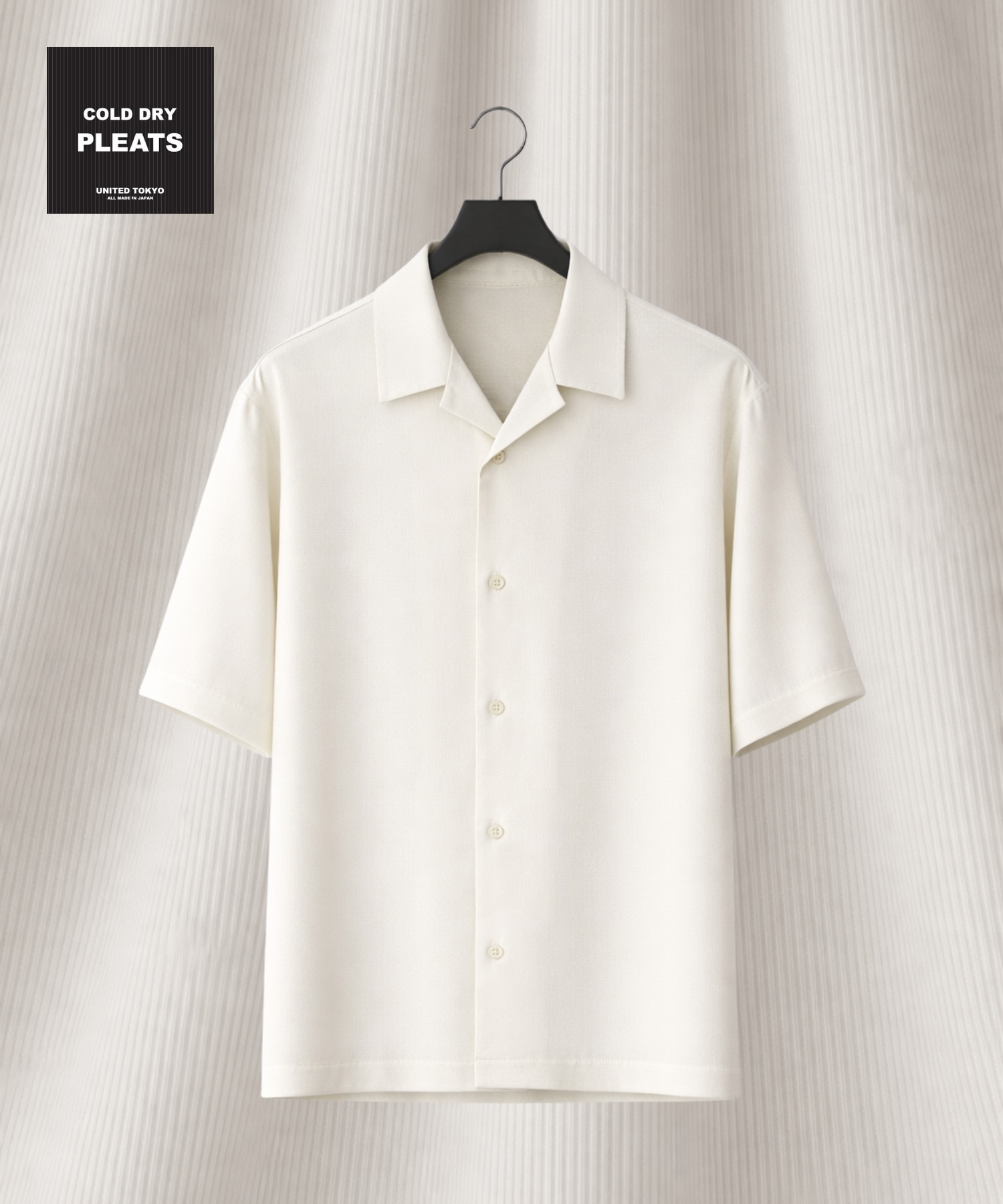 COLD DRY PLEATS オープンカラーシャツ