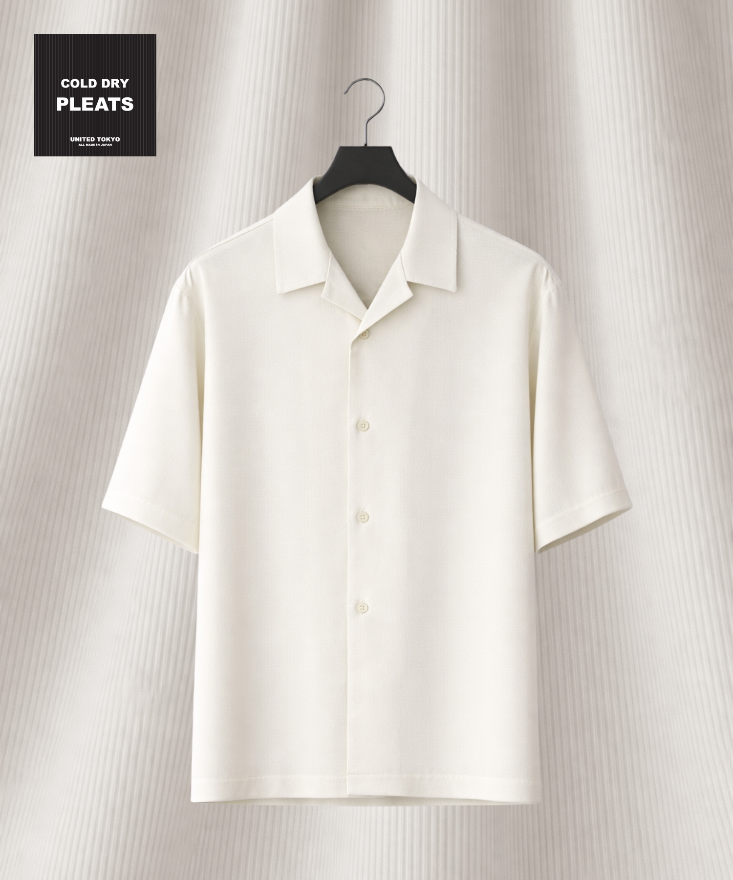 〈WEB限定｜先行予約〉COLD DRY PLEATS オープンカラーシャツ