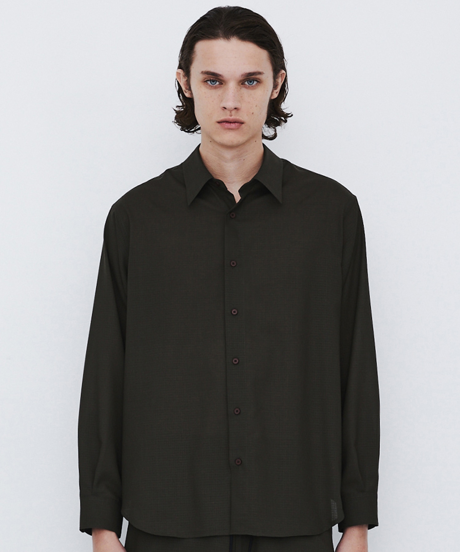 WOOL NYLON RIPSTOP ロングスリーブシャツ
