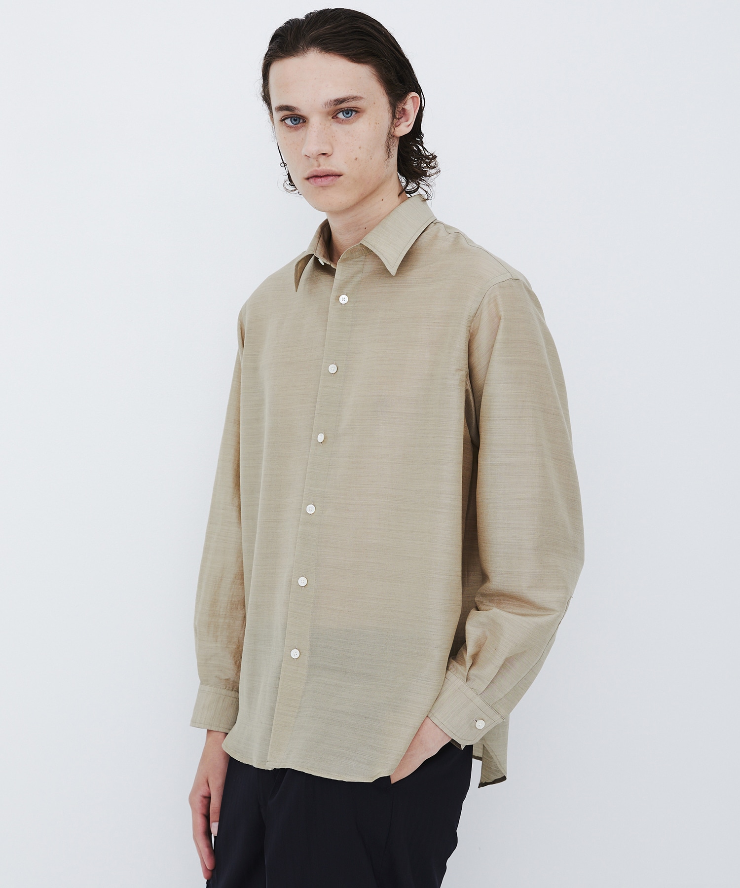 〈数量限定〉WOOL SILK RELAX SHIRT