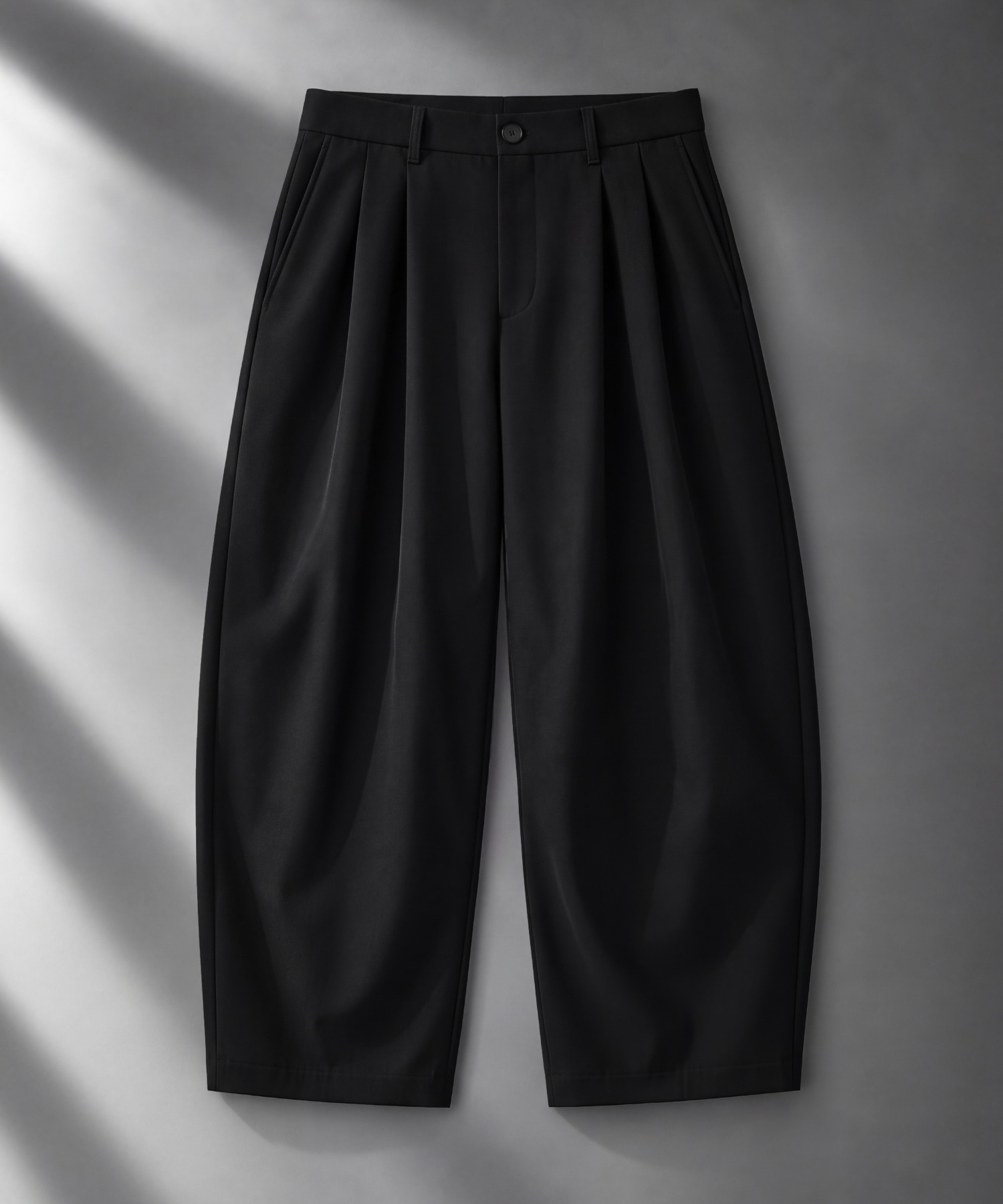 超撥水 WOOL GABARDINE 2タックバレルパンツ