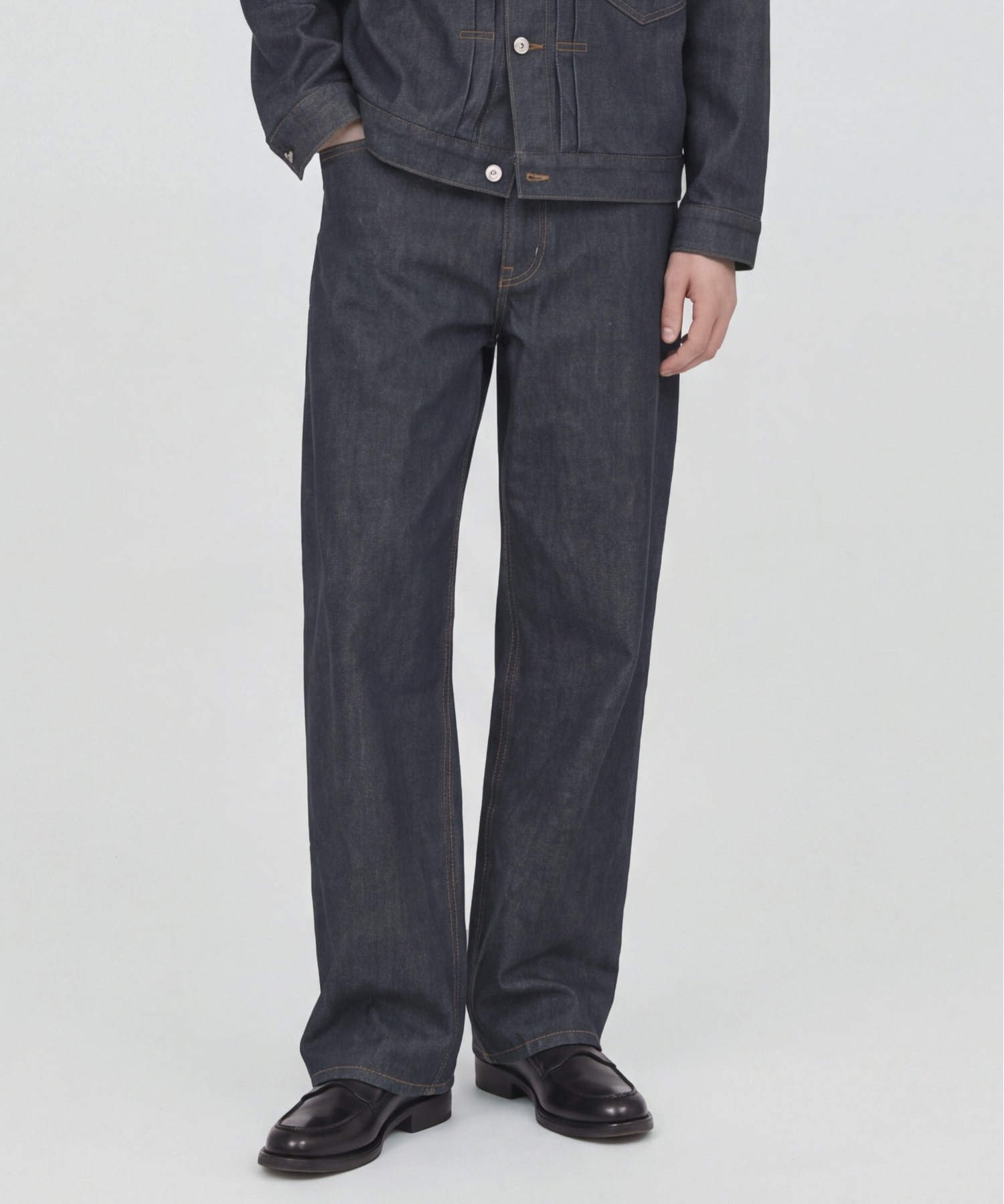 SUPIMA DENIM ワイドストレートパンツ