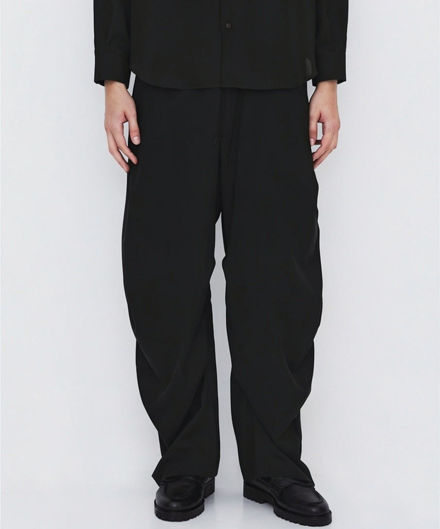 WOOL NYLON RIPSTOP ワイドパラシュートパンツ
