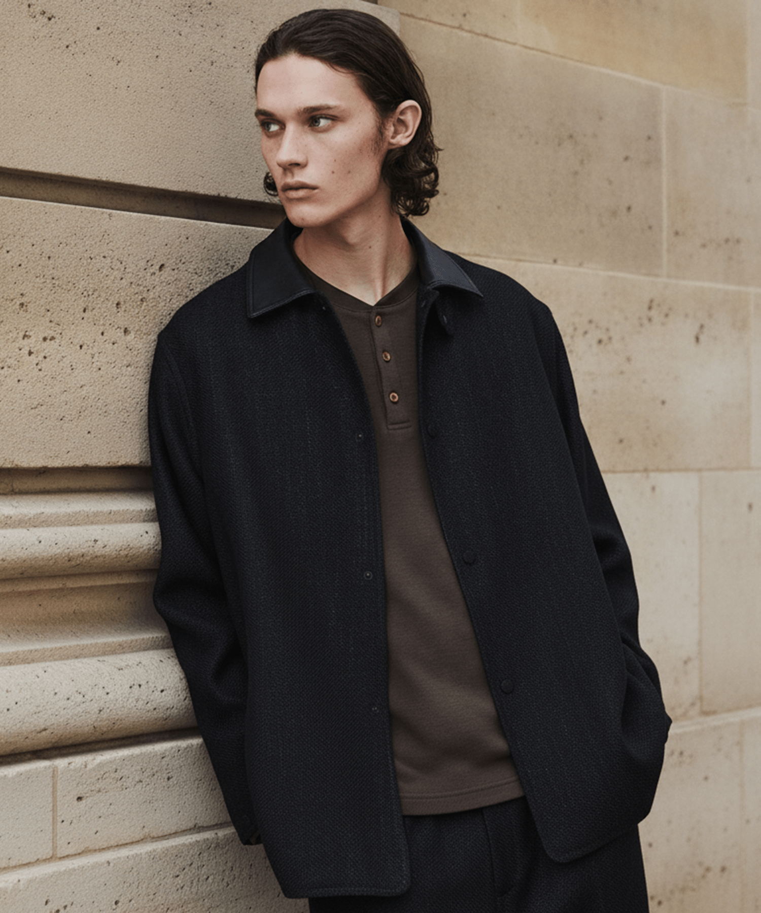 〈数量限定｜サイズ2：残り1点〉SILK BROKEN OX WORK JACKET