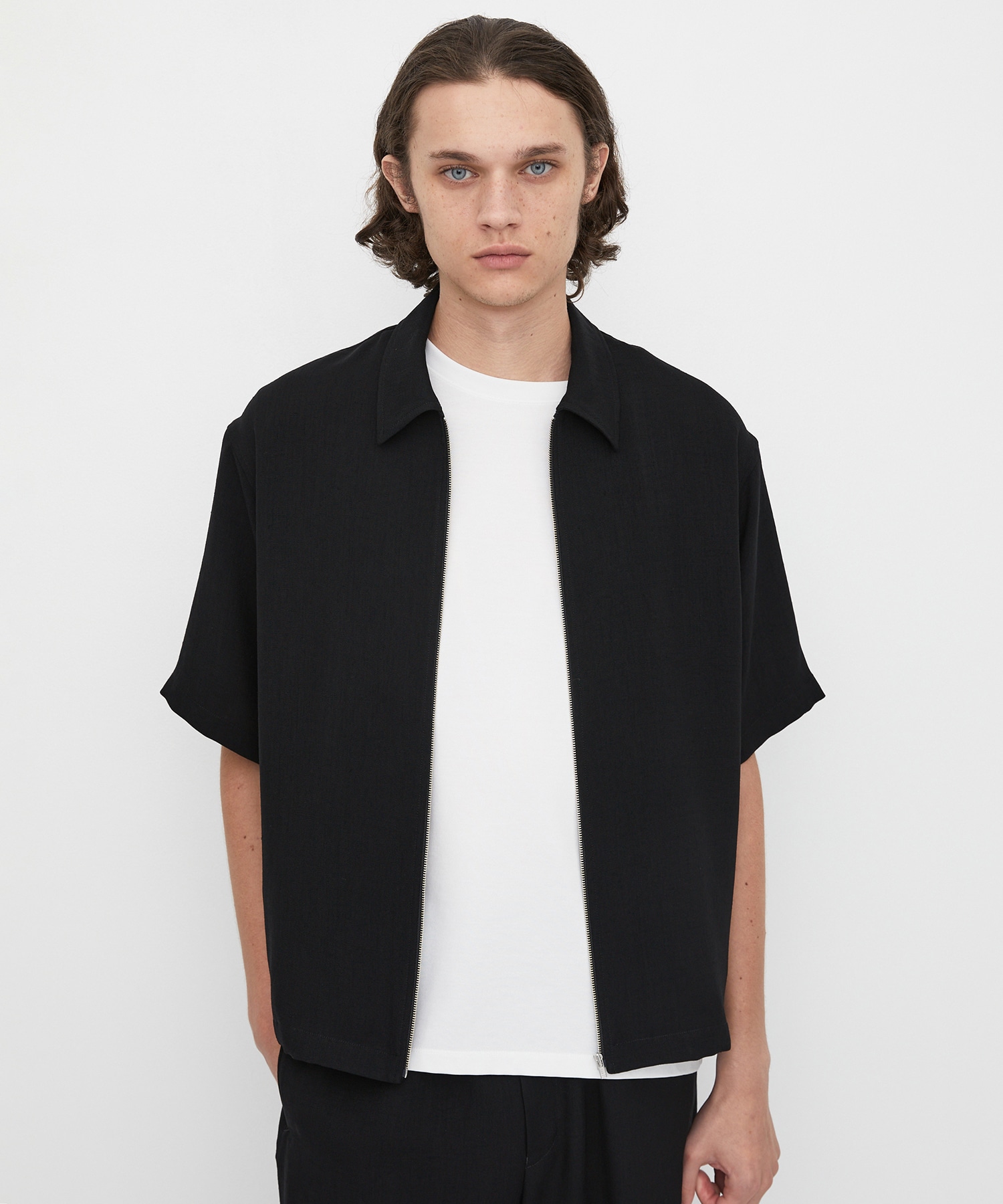 MODERN SILK LINEN ショートスリーブブルゾン