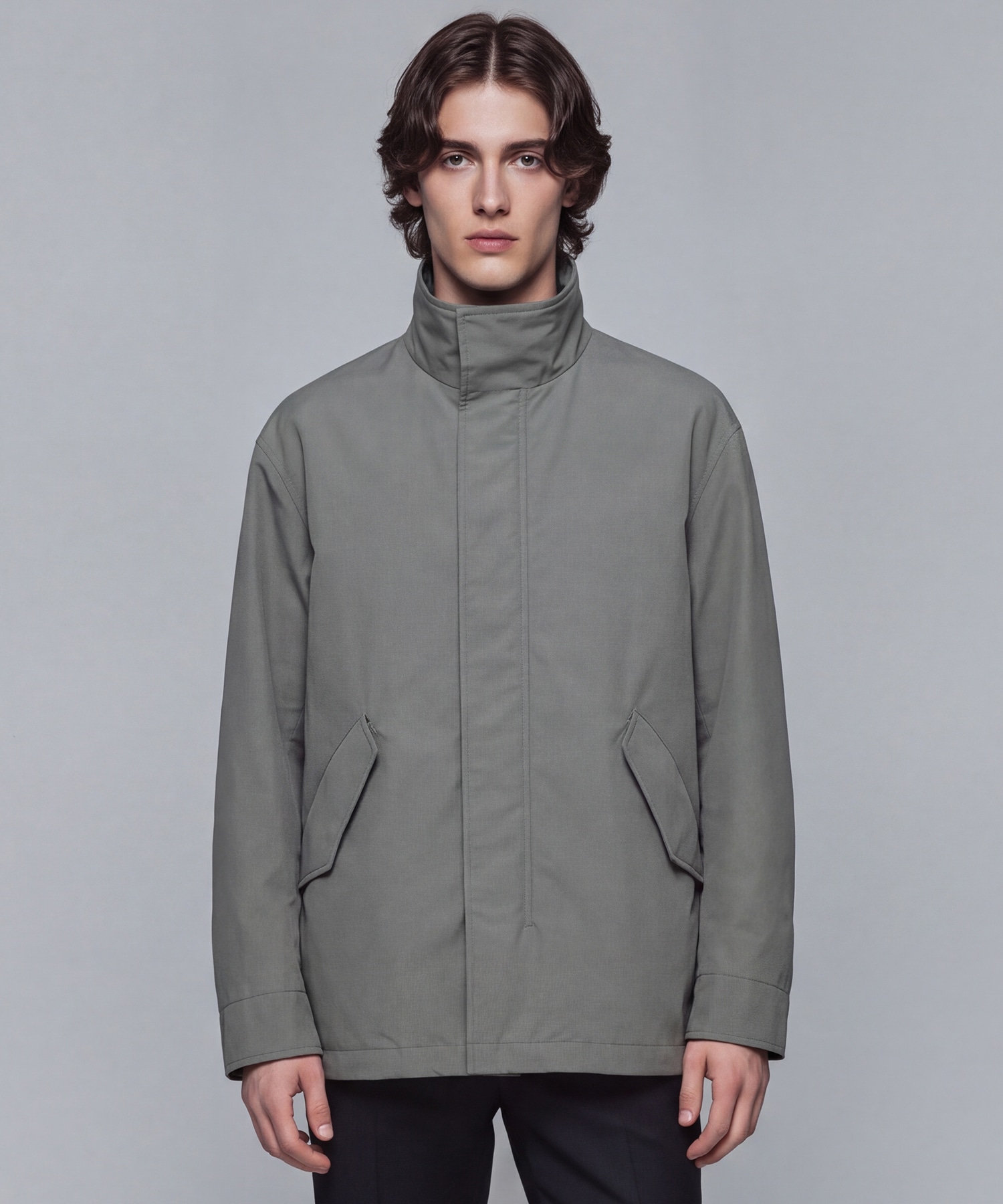 FEATHER NYLON ショートモッズコート