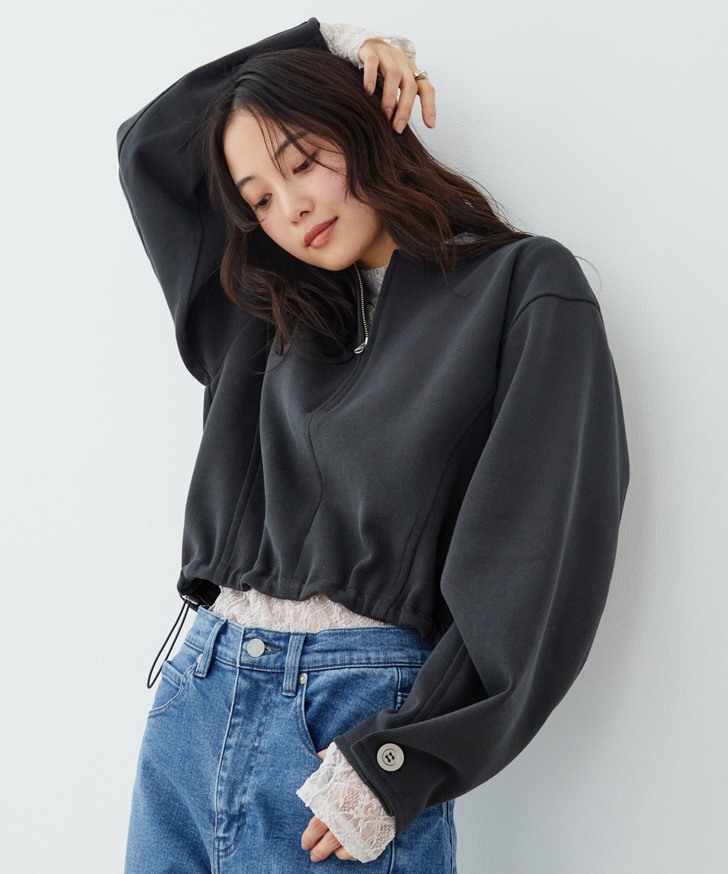 タックフォルムスリーブカットプルオーバー