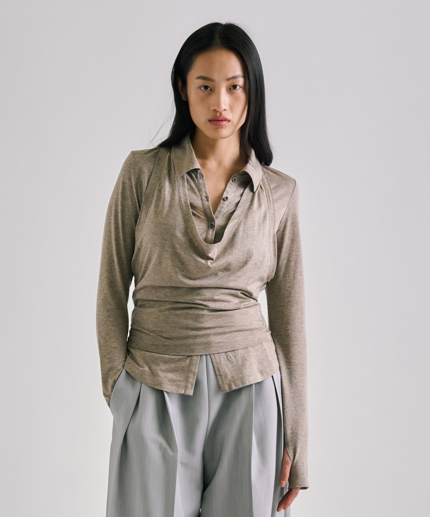 Halterneck Layered Polo