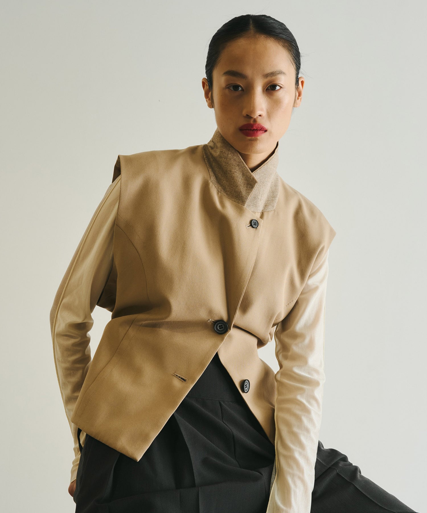 French Sleeve Tailored Gilet