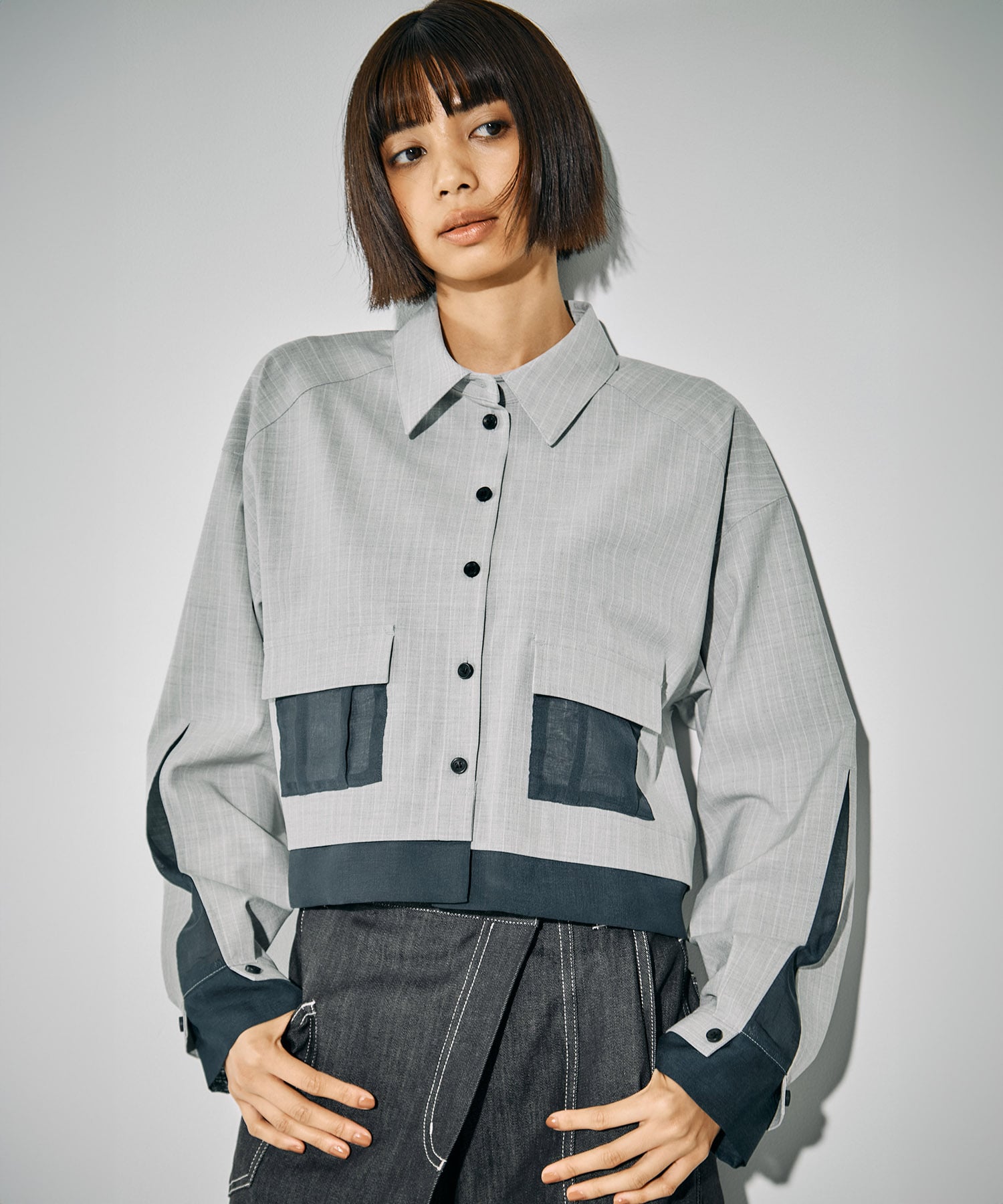 Front Layer Blouse ブラック　UNITED TOKYO Front Layer Blouse ブラック UNITED TOKYO