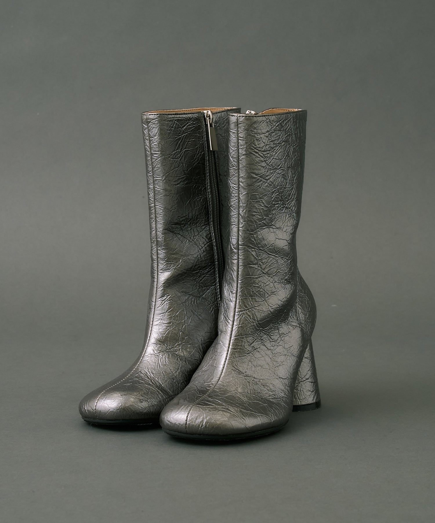 Cone Heel Round Boots