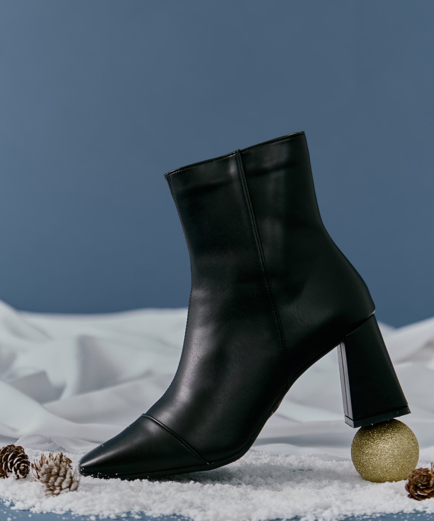 クッションスリムショートブーツ