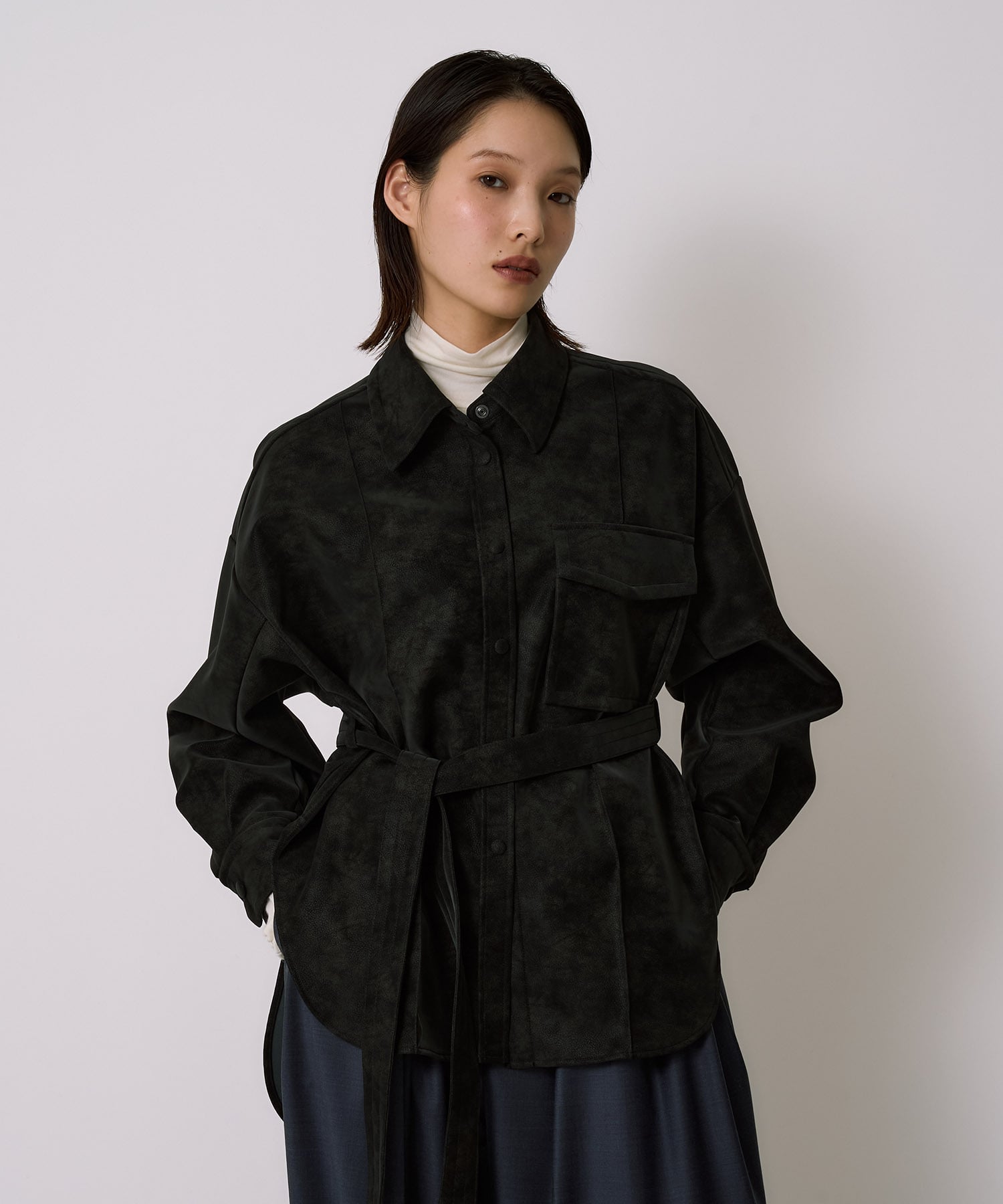 Oversized Suede Shirt