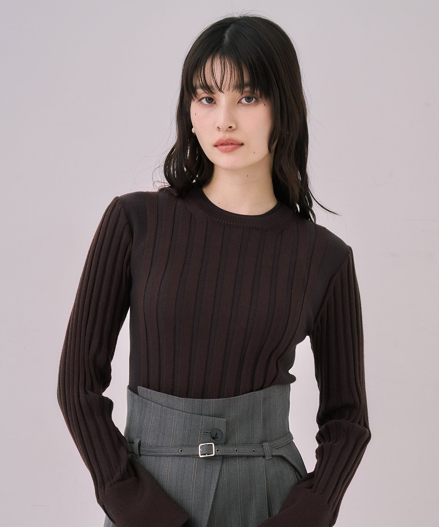 リップルレイヤーニット