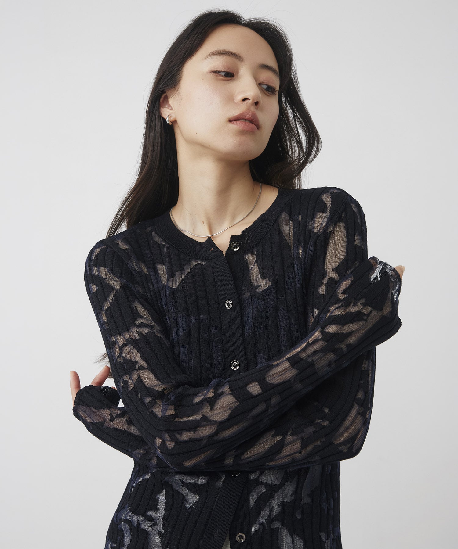 オパールニットカーデプルオーバー