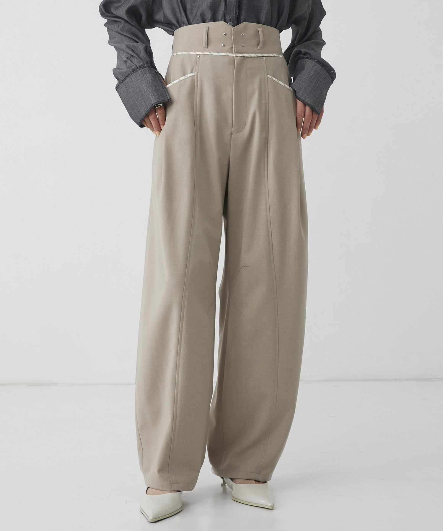 〈残りわずか〉【WEB限定｜セットアップ対応】メランジノッチベルトコクーンPT