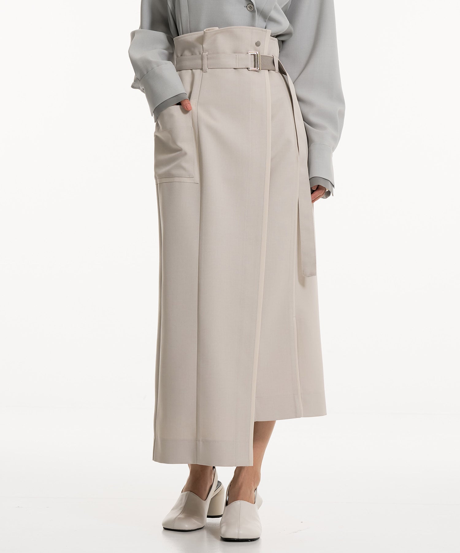 バイカラーアシメタイトスカート