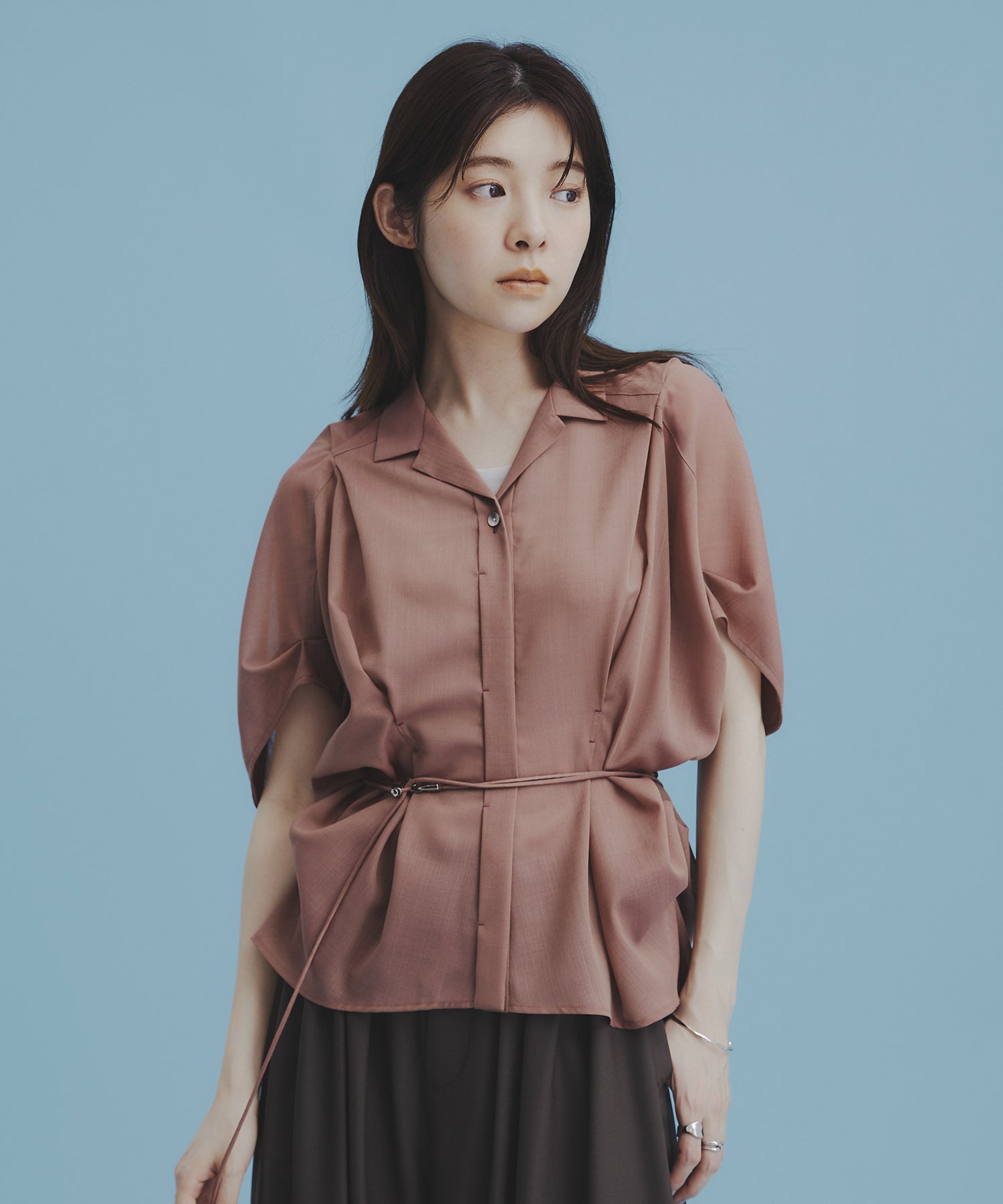 〈WEB限定カラー〉シャンブレーウールドルマンシャツ