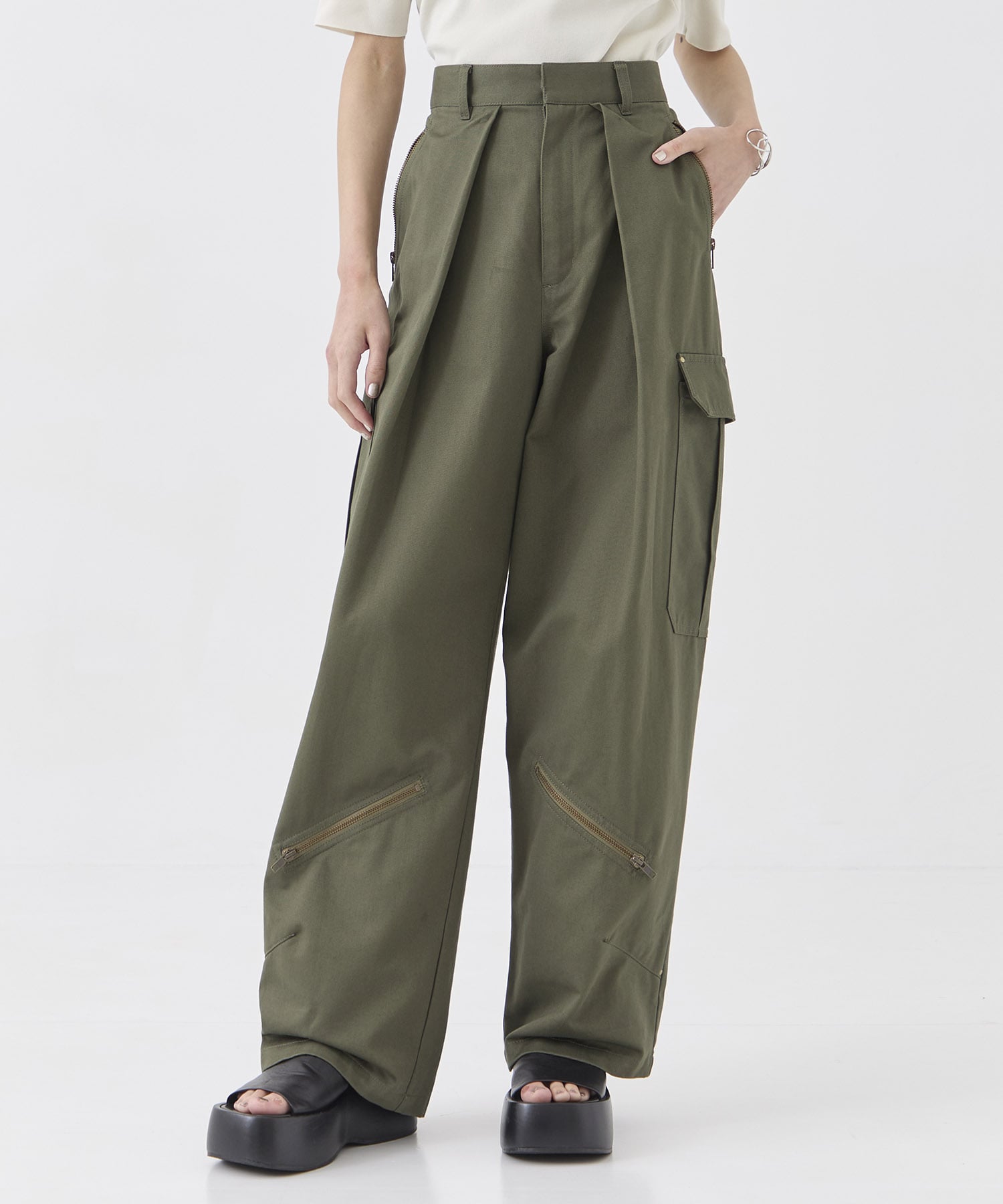 united tokyo カーゴパンツ HIGH-SPEC WOOL カーゴパンツ(1 GREY BEIGE): : メンズ｜UNITED